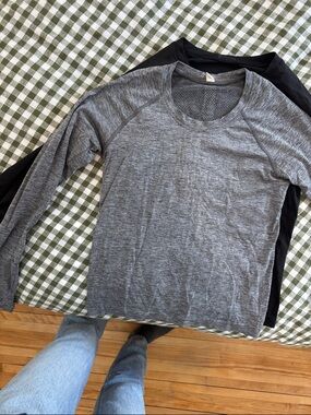 Lululemon Swiftly Tech Bundle Gray and Black Long Sleeve Shirt
